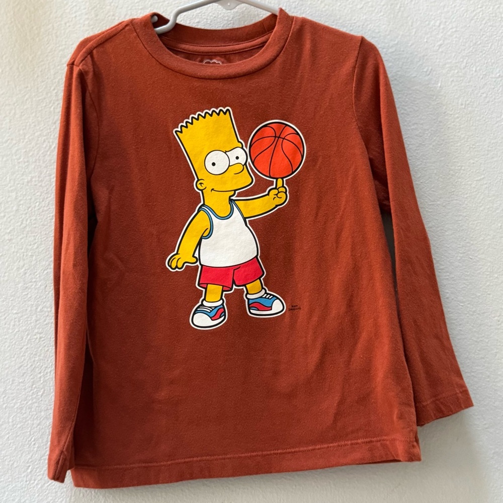 Kids Long Sleeve The Simpsons Bart shirt. NWOT